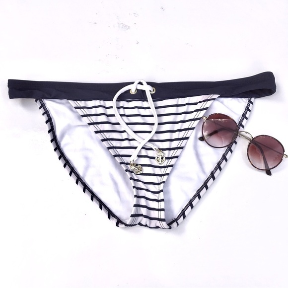 ❗️SOLD ❗️SPERRY TOP SIDER Tankini Swimsuit Set M Navy and White Size Medium - Picture 4 of 16